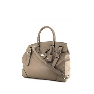 Borsa Ralph Lauren Ricky in pelle grigia