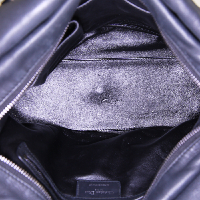 Bolso de mano Dior Dior Granville modelo mediano en cuero negro - Detail D3