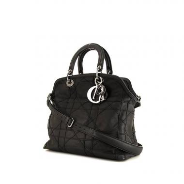 Bolso de mano Dior Dior Granville modelo mediano en cuero negro