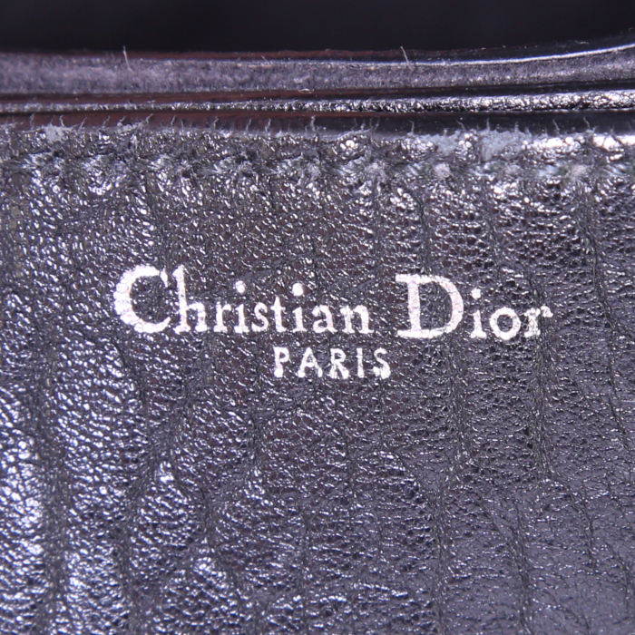 Borsa a tracolla Dior J'Adior in pelle martellata nera - Detail D4