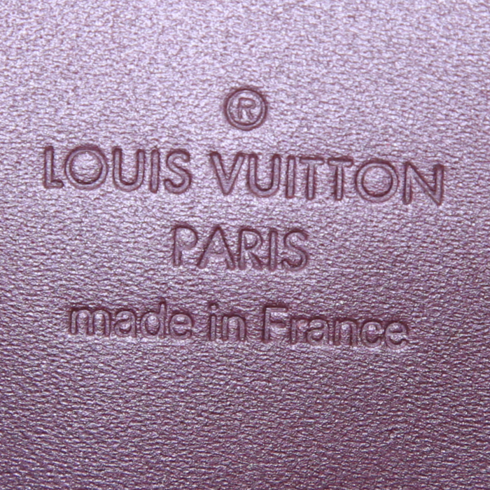 Sac à main Louis Vuitton Sunset Boulevard en cuir verni monogram bordeaux - Detail D4