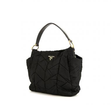 Borsa Prada Nylon in tela trapuntata nera e pelle nera