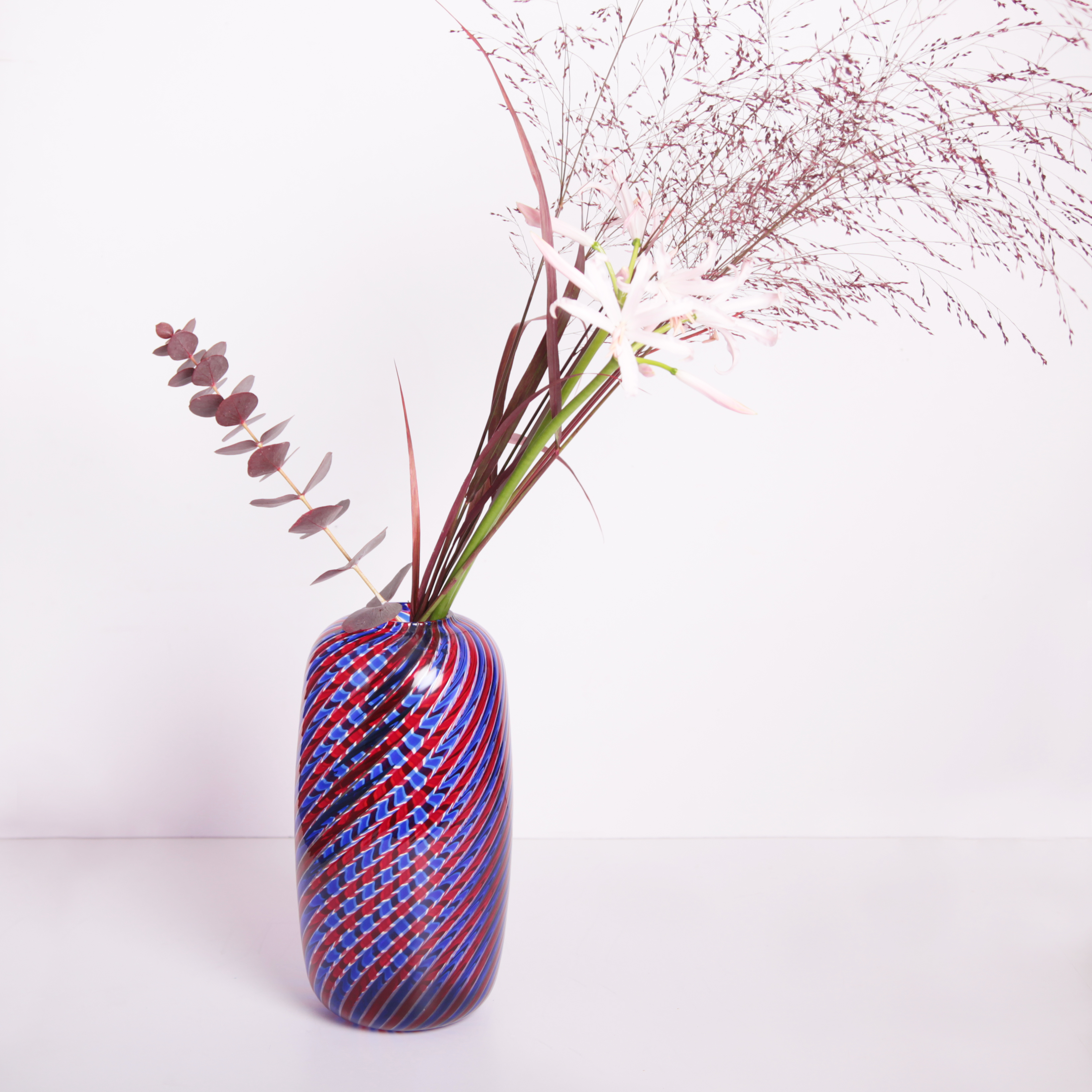 Fulvio Bianconi, “a Canne” vase in Murano glass, Manufacture de Venini, signed and dated, from 1984 - Detail D1