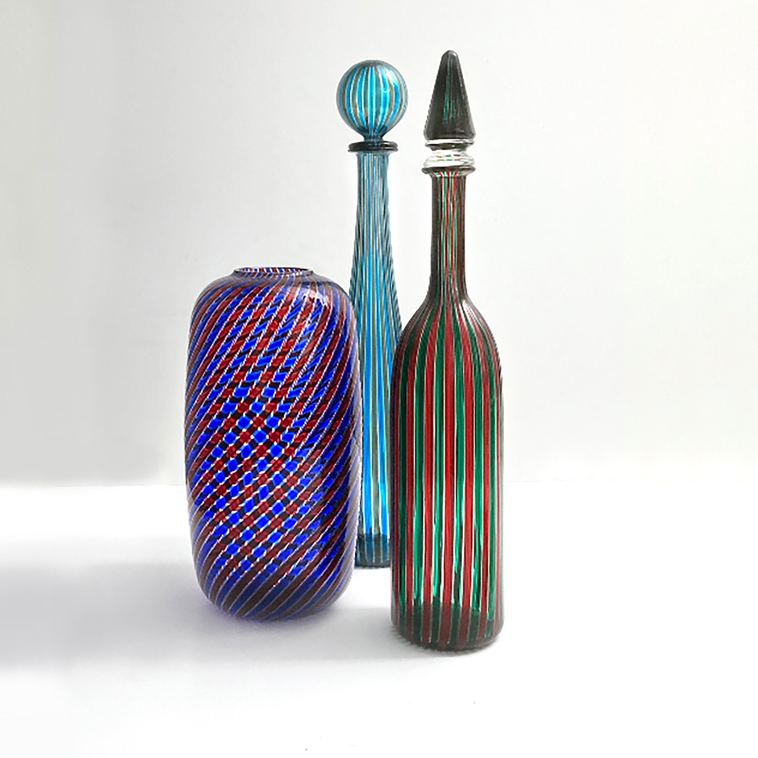 Fulvio Bianconi, “a Canne” vase in Murano glass, Manufacture de Venini, signed and dated, from 1984 - Detail D3