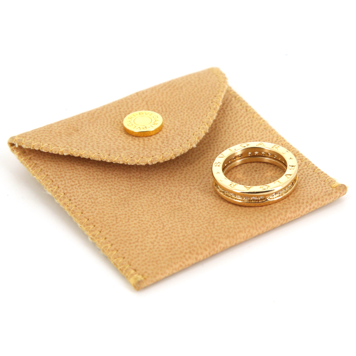 Sortija Bulgari B.Zero1 modelo pequeño en oro amarillo y diamantes - Detail D2