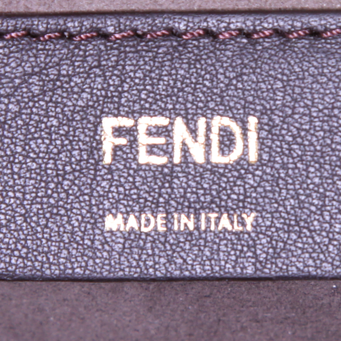 Fendi Kan I handbag in beige leather - Detail D4