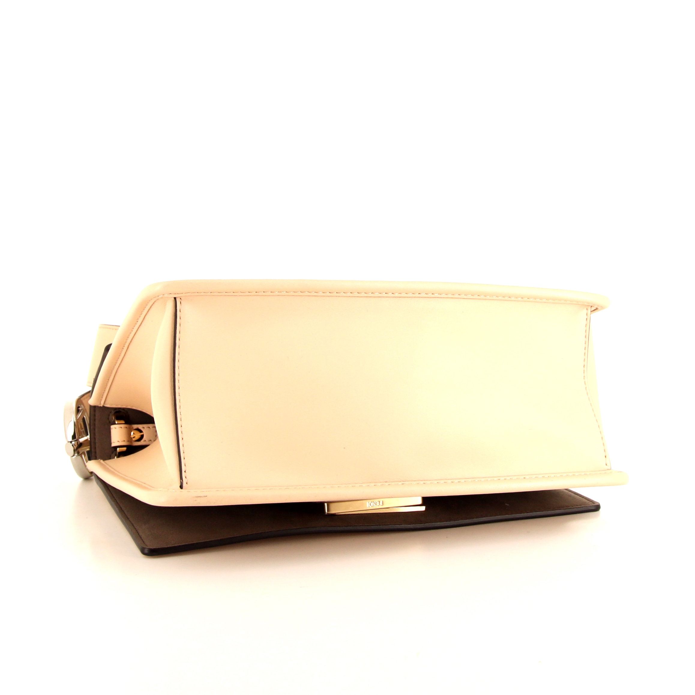 Fendi Kan I handbag in beige leather - Detail D5
