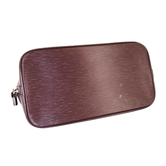 Louis Vuitton Alma small model handbag in brown epi leather - Detail D4