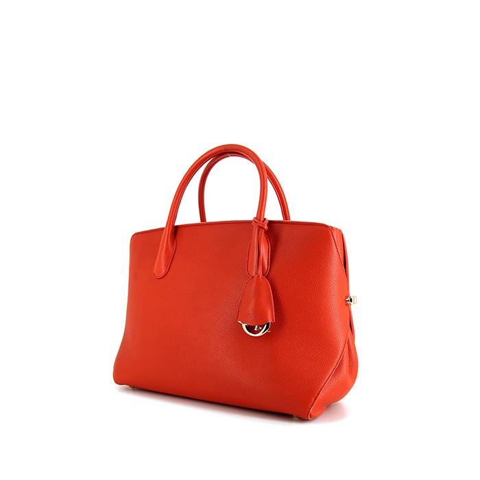 Sac à main Dior moyen modèle en cuir orange