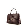 Celine 16 medium model shoulder bag in burgundy leather - 00pp thumbnail