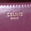 Celine 16 medium model shoulder bag in burgundy leather - Detail D4 thumbnail