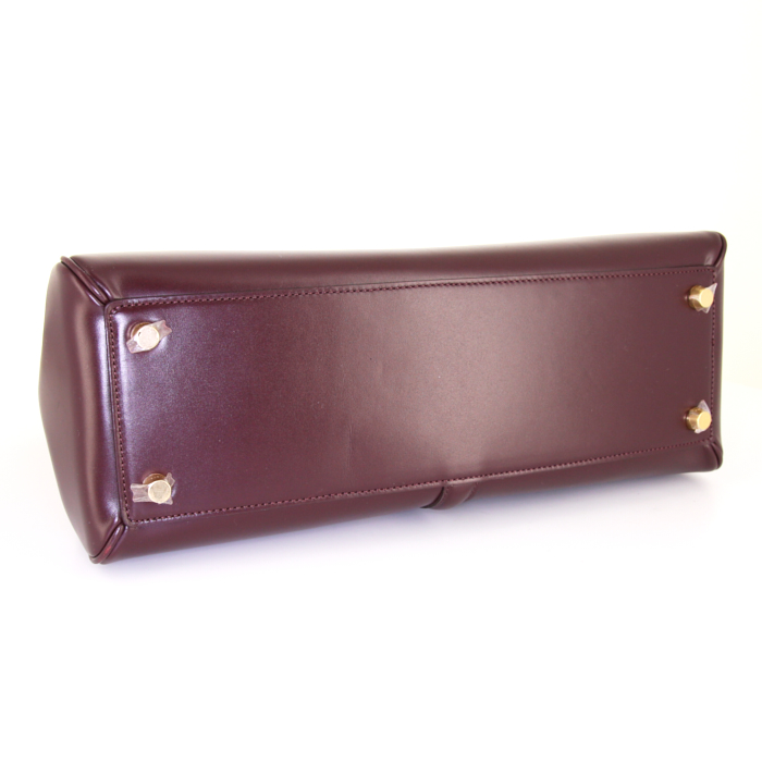 Borsa a tracolla Celine 16 modello medio in pelle bordeaux - Detail D5