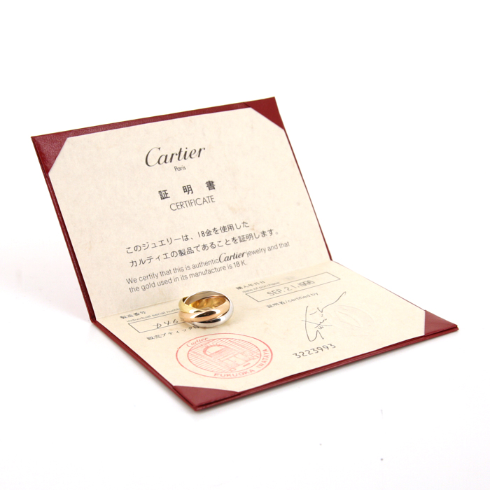 Bague Cartier Trinity moyen modèle en 3 ors, taille 52 - Detail D2