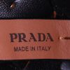 Borsa Prada Bucket bag in pelle marrone intrecciata - Detail D3 thumbnail