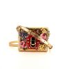 Borsa a tracolla Dolce & Gabbana Lucia in pelle dorata a fiori - 360 thumbnail
