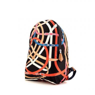 Sac à dos Hermès Airsilk en soie noire