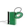 Gae Aulenti & Piero Castiglioni, "Minibox" bedside lamp, in green lacquered metal, Stilnovo edition, stamped, creation of 1979, edition of 1980s - 00pp thumbnail