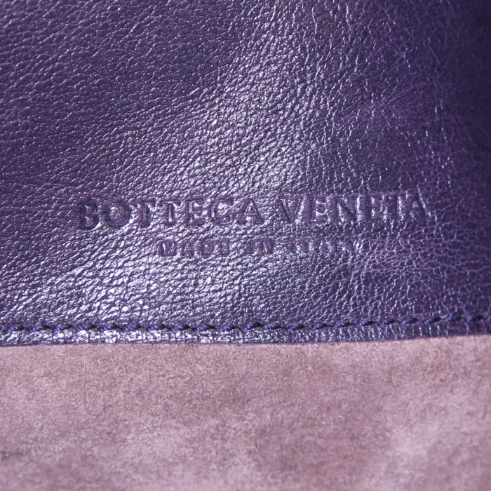 Borsa a tracolla Bottega Veneta in pelle viola - Detail D3