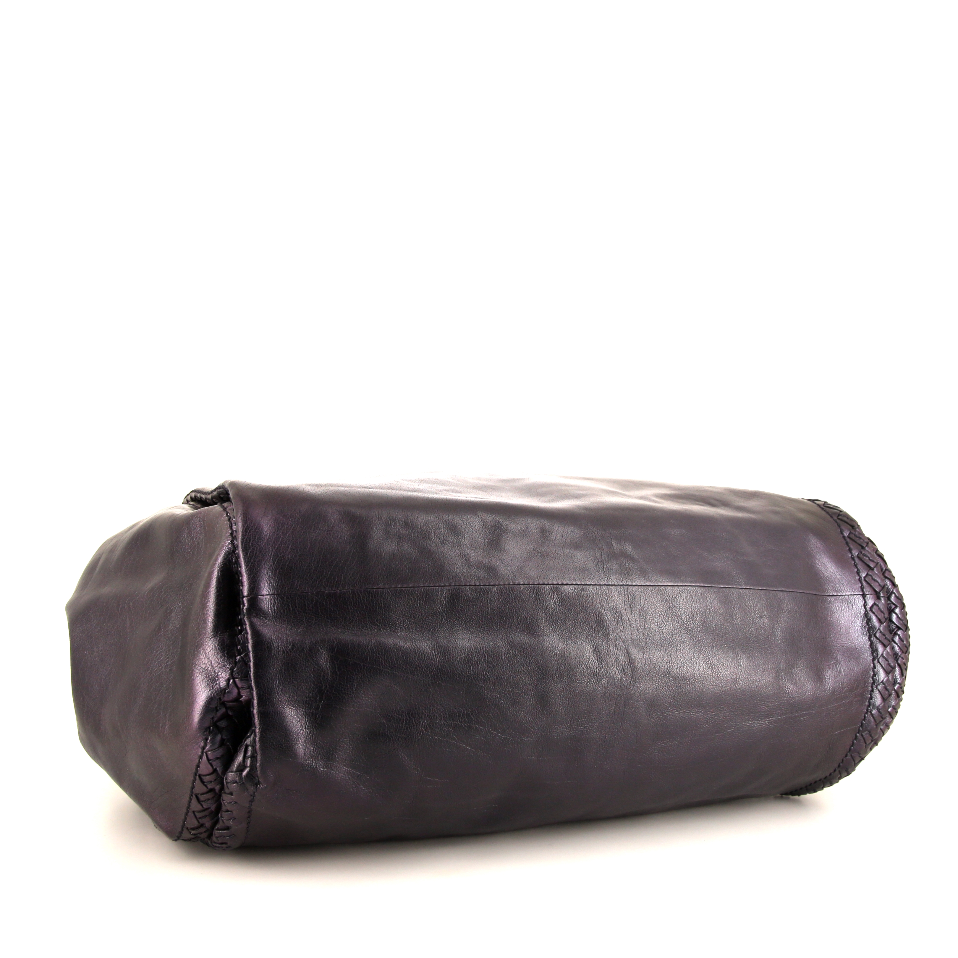 Borsa a tracolla Bottega Veneta in pelle viola - Detail D4