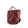 Bottega Veneta   shopping bag  in black leather  and burgundy leather - 00pp thumbnail