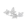 Anello Boucheron Lierre de Paris modello grande in oro bianco e diamanti - 00pp thumbnail