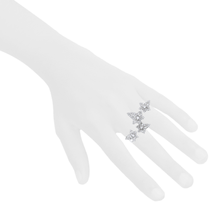 Bague "entre les doigts" Boucheron Lierre de Paris grand modèle en or blanc et diamants - Detail D2