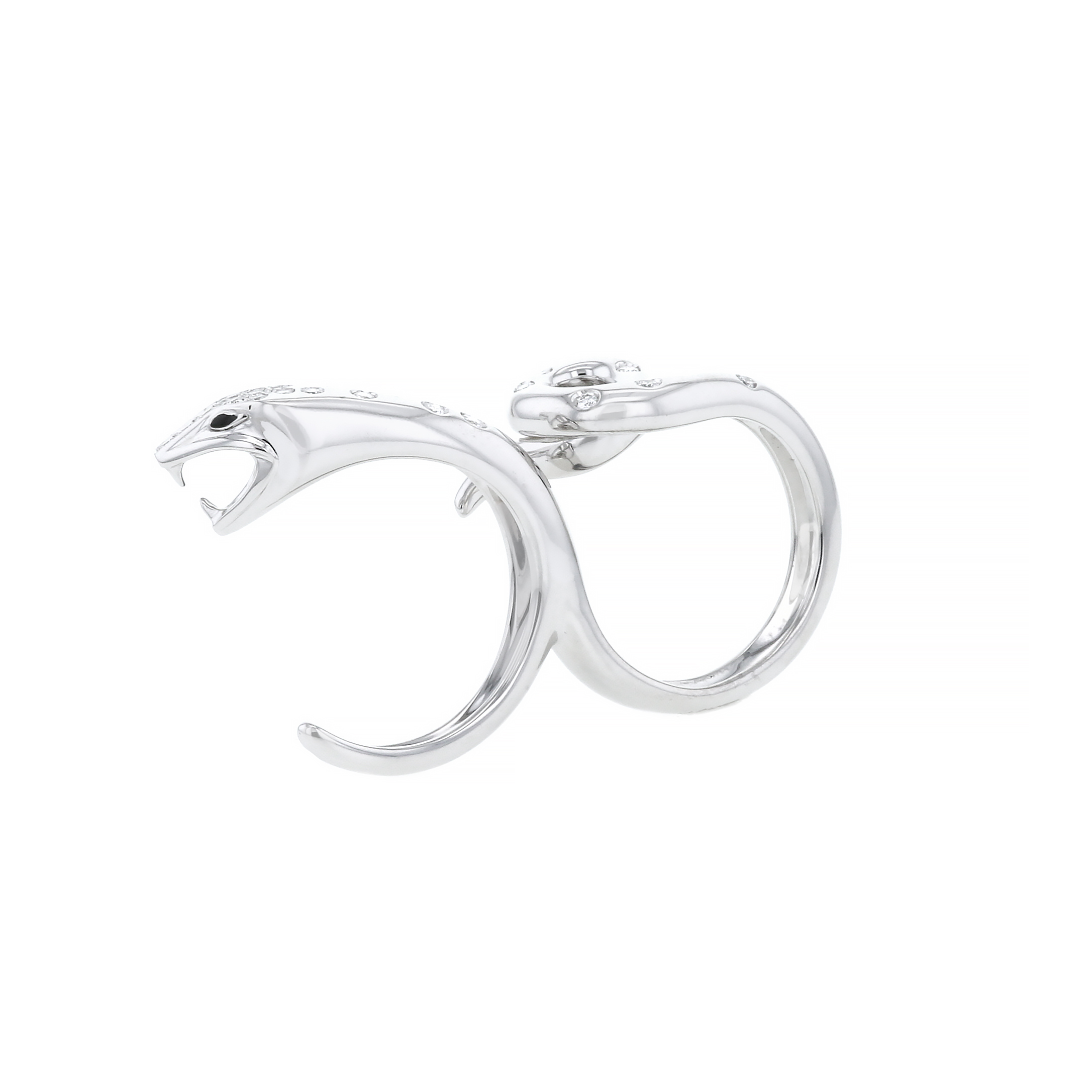 Boucheron Trouble ring in white gold,  diamonds and enamel - Detail D1