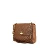 Chanel Vintage handbag in brown quilted leather - 00pp thumbnail