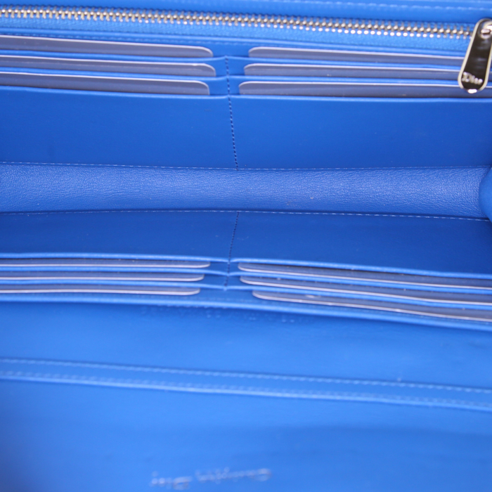 Dior Miss Dior Promenade shoulder bag in blue patent leather - Detail D3