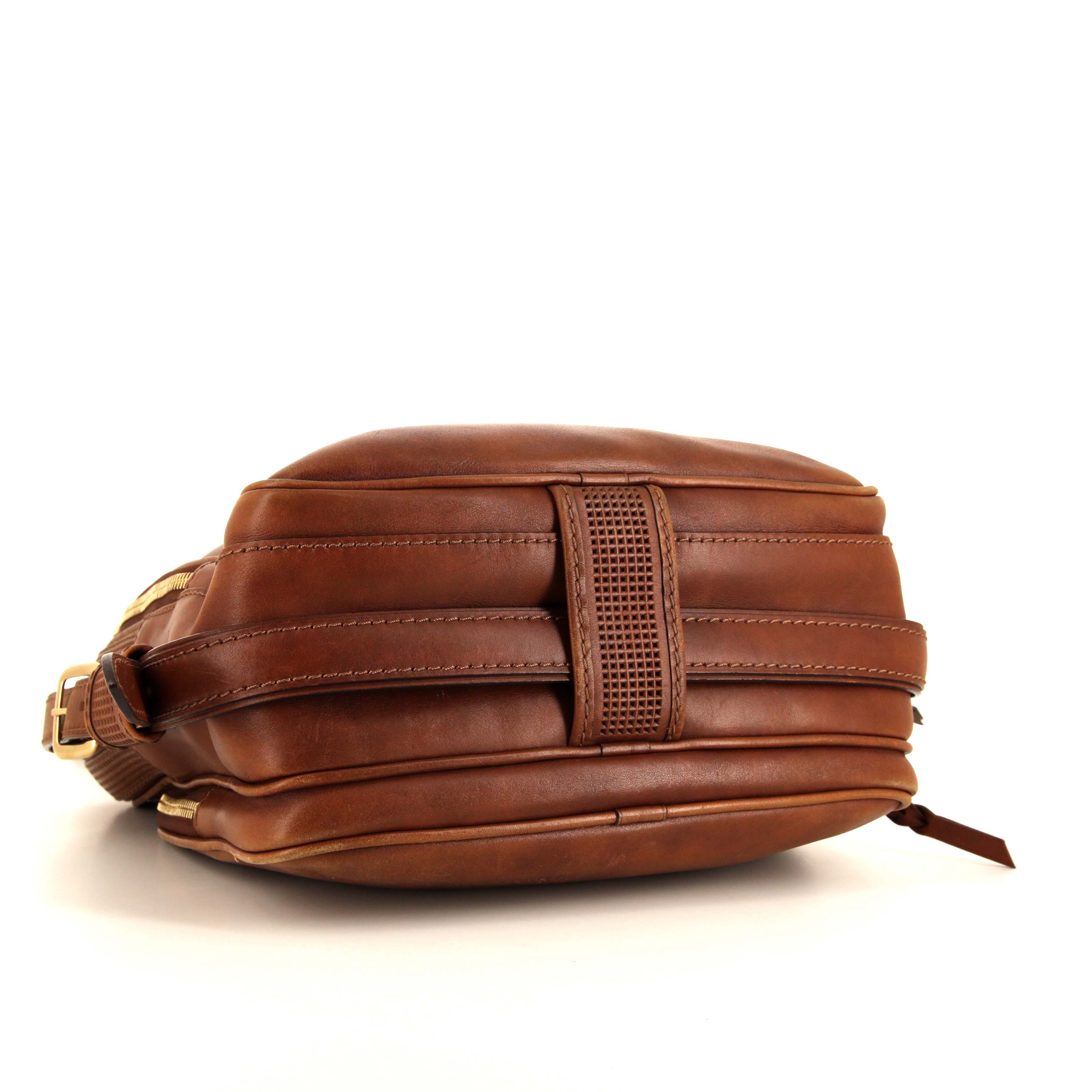 Borsa bisaccia Louis Vuitton in pelle marrone - Detail D4