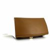 Bolso de mano Celine Trapeze modelo grande en cuero marrón y blanco y ante azul - Detail D4 thumbnail