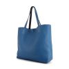 Shopping bag Hermes Double Sens in pelle togo blu Cobalt e blu Zanzibar - 00pp thumbnail