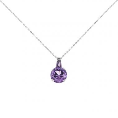 Collier Mauboussin Etrêmement Libre et Sensuel en or blanc et améthystes et en améthyste violette