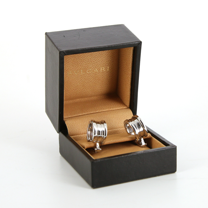 Bulgari B.Zero1 earrings in white gold - Detail D2