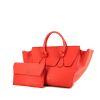 Celine Tie Bag medium model handbag in red leather - 00pp thumbnail
