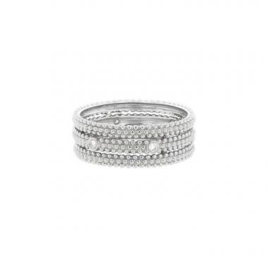 Sortija Mauboussin Le Premier Jour modelo grande en oro blanco y diamantes