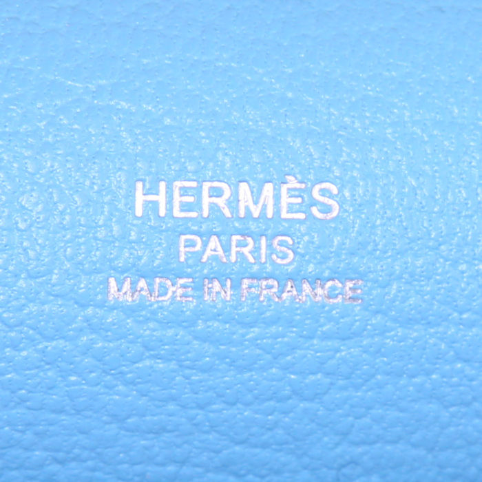 Borsa a tracolla Hermès Clic-H 21 in pelle Blu cielo - Detail D3