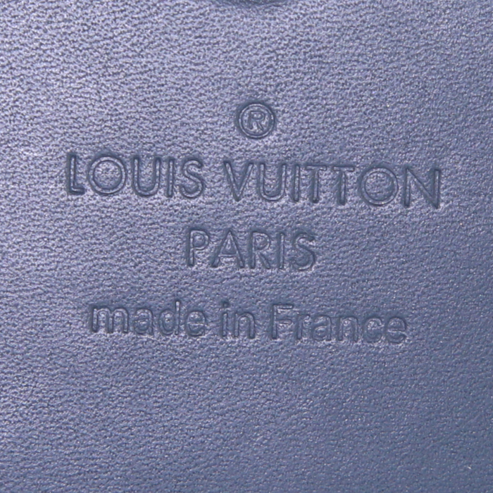 Portafogli Louis Vuitton in pelle monogram con stampa blu petrolio verniciato - Detail D3