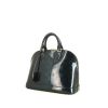 Louis Vuitton Alma small model handbag in dark blue monogram patent leather - 00pp thumbnail