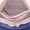Saint Laurent  Muse Two handbag  in blue leather  and beige canvas - Detail D2 thumbnail