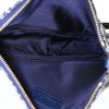 Bolsito de mano Dior Saddle en lona Monogram Oblique azul y cuero azul - Detail D2 thumbnail