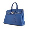 Hermes Birkin 35 cm handbag in blue Mykonos togo leather - 00pp thumbnail
