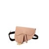 Dior Saddle clutch-belt in rosy beige leather - 00pp thumbnail