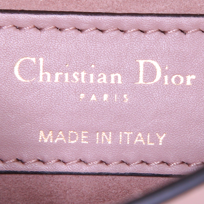 Pochette-cintura Dior Saddle in pelle beige rosato - Detail D3