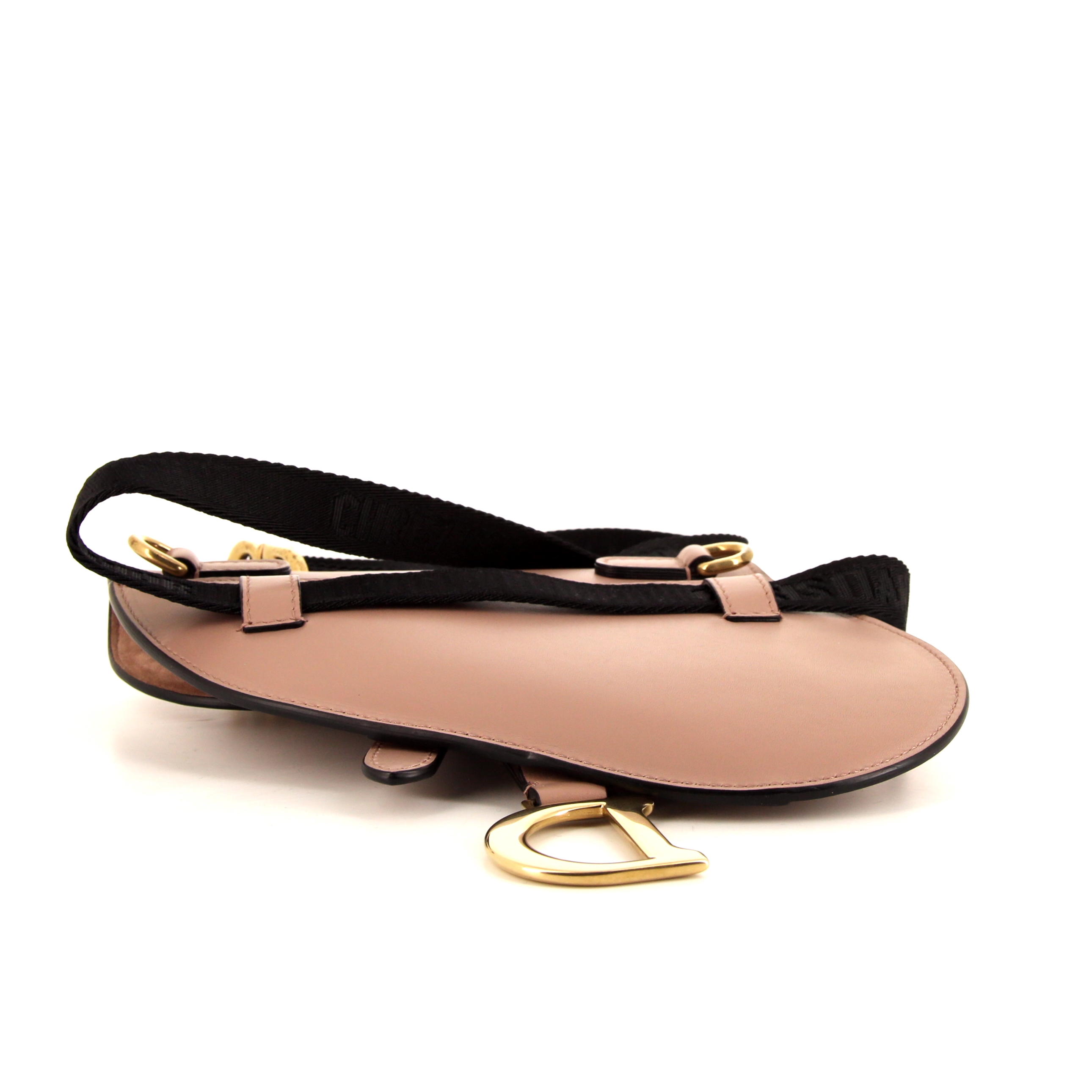 Dior Saddle clutch-belt in rosy beige leather - Detail D4
