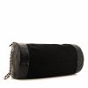 Bolso para llevar al hombro o en la mano Chanel Editions Limitées en jersey negro y cuero acolchado negro - Detail D4 thumbnail