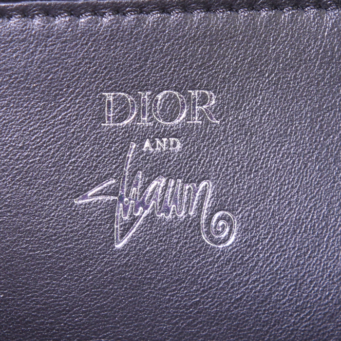 Dior D-Dior Editions Limitées Stüssy 2020 shopping bag in black leather - Detail D3