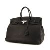 Hermes Birkin 40 cm handbag in black leather taurillon clémence - 00pp thumbnail