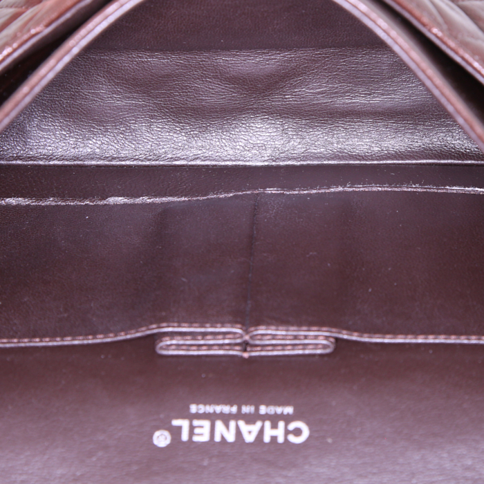 Borsa Chanel Timeless in pelle trapuntata marrone cioccolato - Detail D3