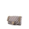 Chanel Timeless handbag in grey blue quilted suede - 00pp thumbnail